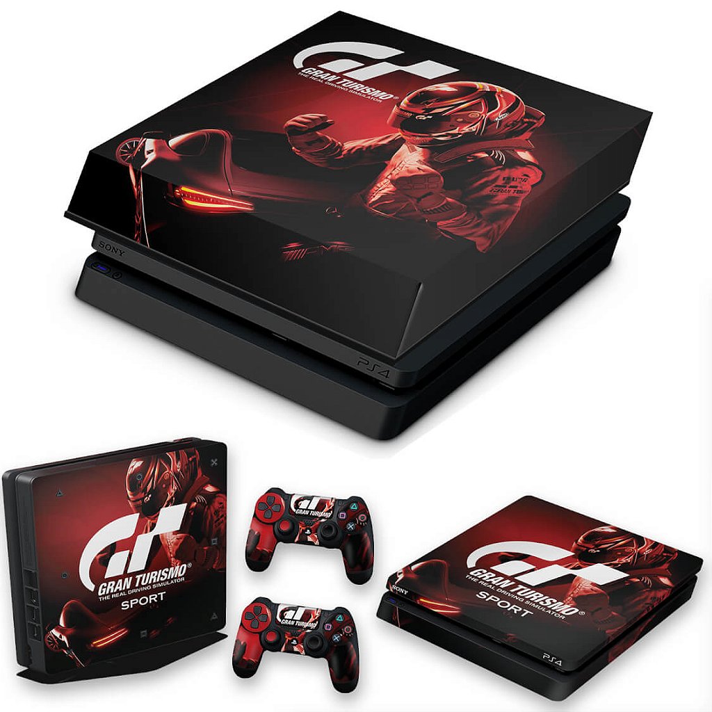 KIT Capa Anti Poeira e Skin Anti-Rage PS4 Slim - Gran Turismo