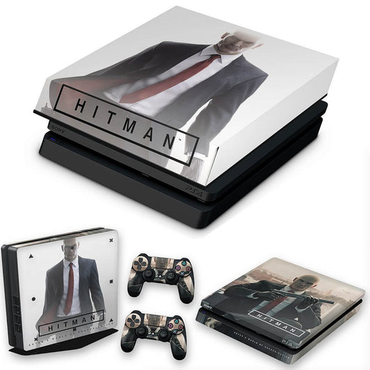 KIT Capa Anti Poeira e Skin Anti-Rage PS4 Slim - Hitman 2016