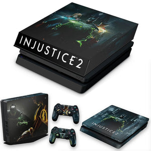 KIT Capa Anti Poeira e Skin Anti-Rage PS4 Slim - Injustice 2
