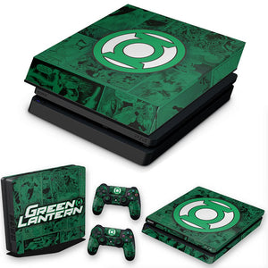 KIT Capa Anti Poeira e Skin Anti-Rage PS4 Slim - Lanterna Verde Comics