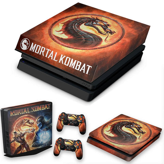 KIT Capa Anti Poeira e Skin Anti-Rage PS4 Slim - Mortal Kombat