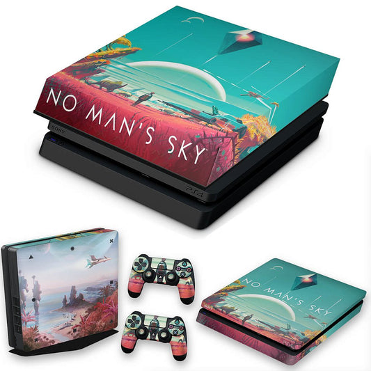 KIT Capa Anti Poeira e Skin Anti-Rage PS4 Slim - No Man'S Sky