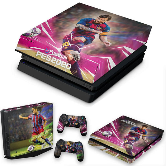 KIT PS4 Slim Skin Anti-Rage e Capa Anti Poeira - Pes 2020