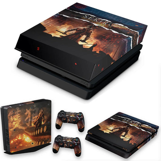 KIT PS4 Slim Skin Anti-Rage e Capa Anti Poeira - Sekiro