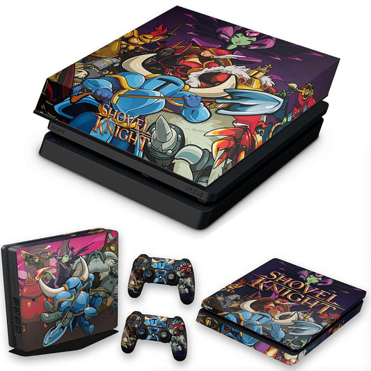KIT Capa Anti Poeira e Skin Anti-Rage PS4 Slim - Shovel Knight