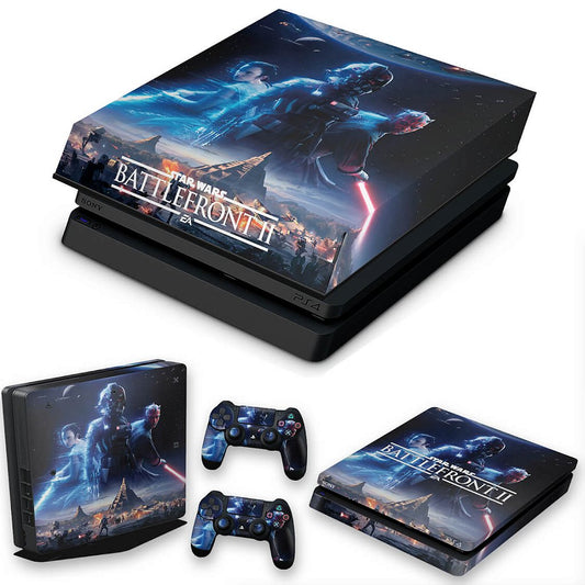 KIT Capa Anti Poeira e Skin Anti-Rage PS4 Slim - Star Wars - Battlefront 2