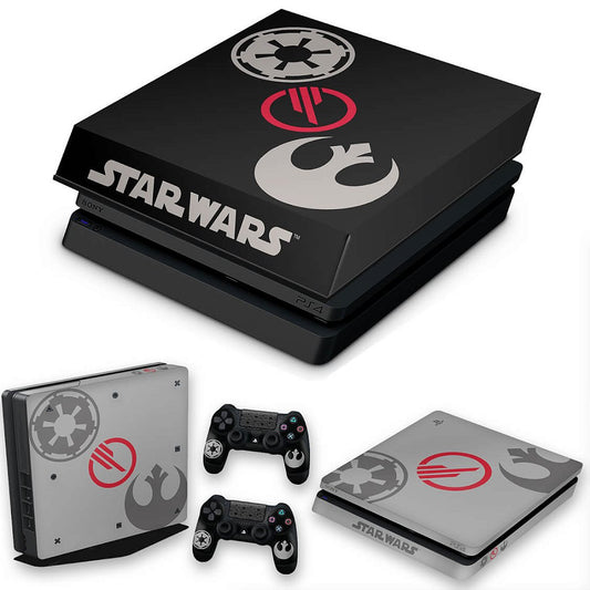 KIT PS4 Slim Skin Anti-Rage e Capa Anti Poeira - Star Wars Battlefront 2 Edition
