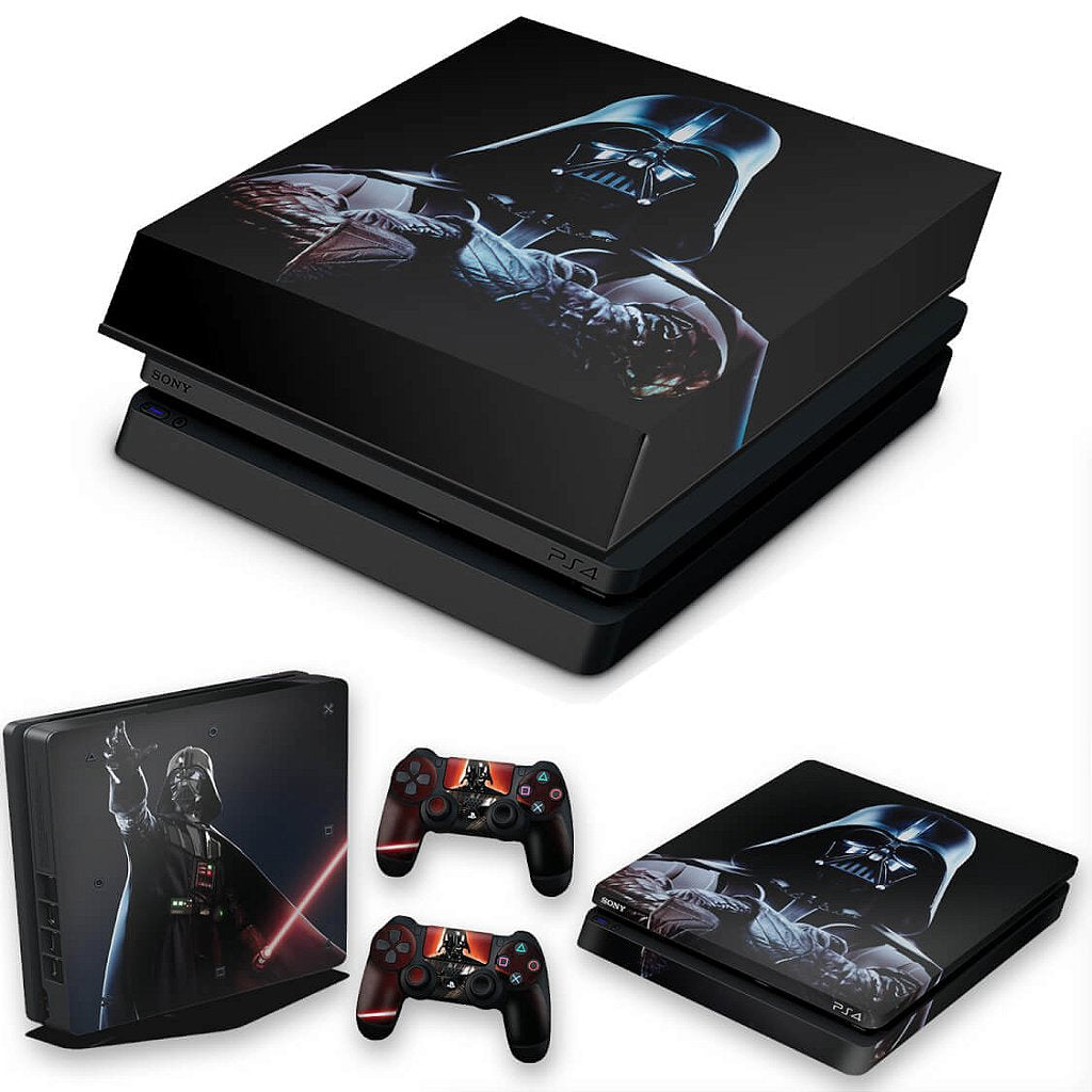 KIT Capa Anti Poeira e Skin Anti-Rage PS4 Slim - Star Wars - Darth Vader