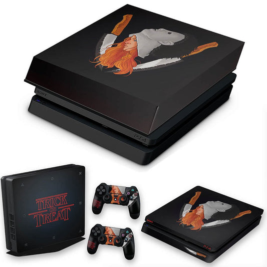 KIT Capa Anti Poeira e Skin Anti-Rage PS4 Slim - Stranger Things Max