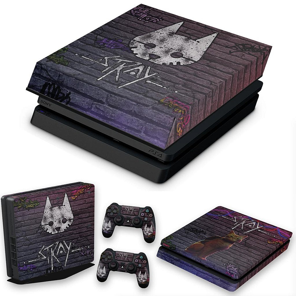 KIT PS4 Slim Skin Anti-Rage e Capa Anti Poeira - Stray
