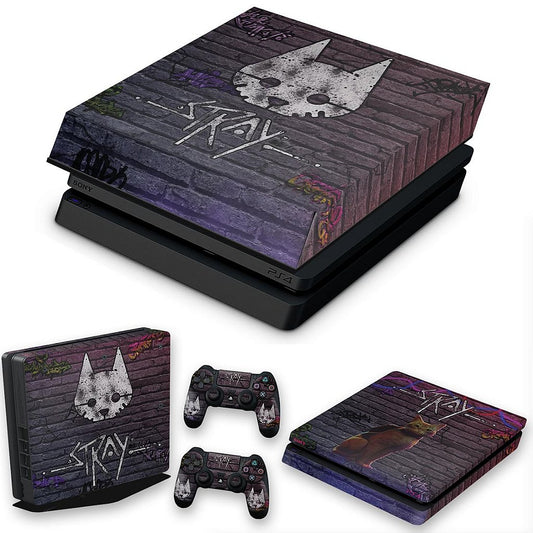 KIT PS4 Slim Skin Anti-Rage e Capa Anti Poeira - Stray