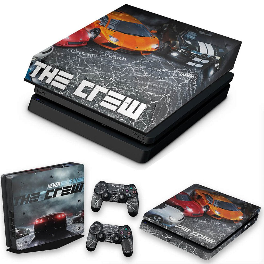 KIT Capa Anti Poeira e Skin Anti-Rage PS4 Slim - The Crew