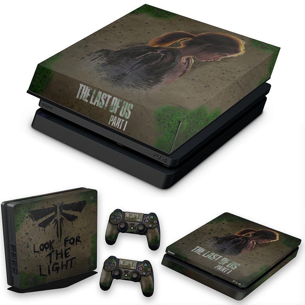 KIT PS4 Slim Skin Anti-Rage e Capa Anti Poeira - The Last of Us Part 1 I