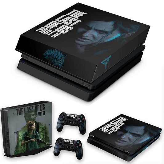 KIT PS4 Slim Skin Anti-Rage e Capa Anti Poeira - The Last Of Us Part 2 Ii B