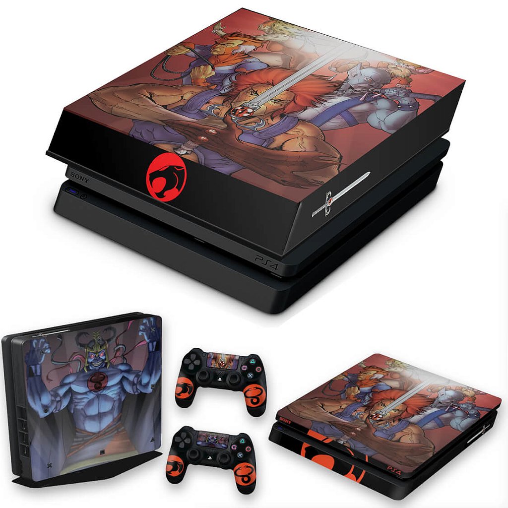 KIT Capa Anti Poeira e Skin Anti-Rage PS4 Slim - Thundercats