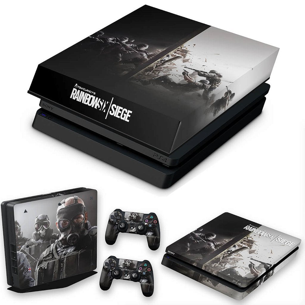 KIT Capa Anti Poeira e Skin Anti-Rage PS4 Slim - Tom Clancy'S Rainbow Six Siege