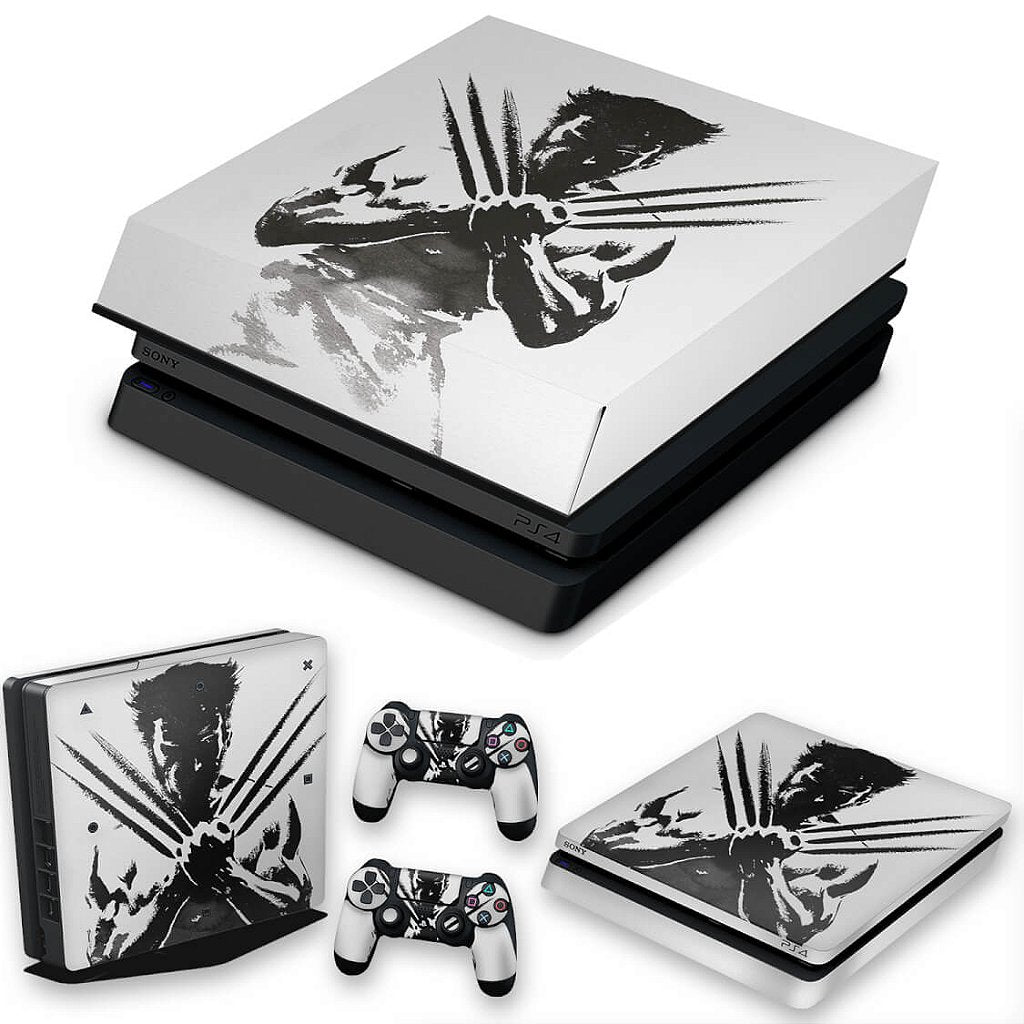 KIT Capa Anti Poeira e Skin Anti-Rage PS4 Slim - Wolverine - X Men