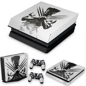 KIT Capa Anti Poeira e Skin Anti-Rage PS4 Slim - Wolverine - X Men