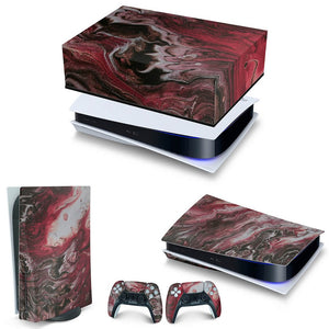 KIT Capa Anti Poeira e Skin Anti-Rage PS5 Fat Horizontal - Abstrato #104 - Pop Arte Skins