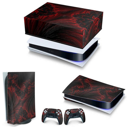 KIT Capa Anti Poeira e Skin Anti-Rage PS5 Fat Horizontal - Abstrato #96
