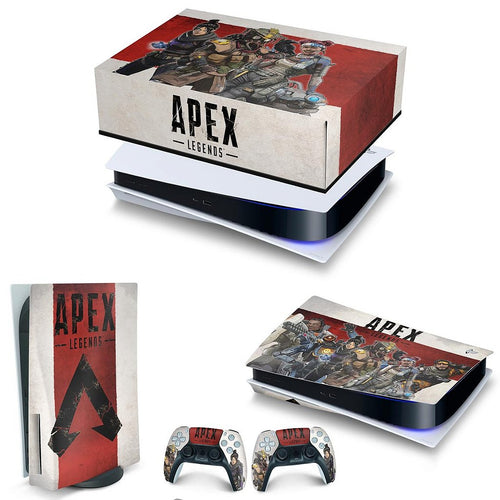 KIT Capa Anti Poeira e Skin Anti-Rage PS5 Fat Horizontal - Apex Legends