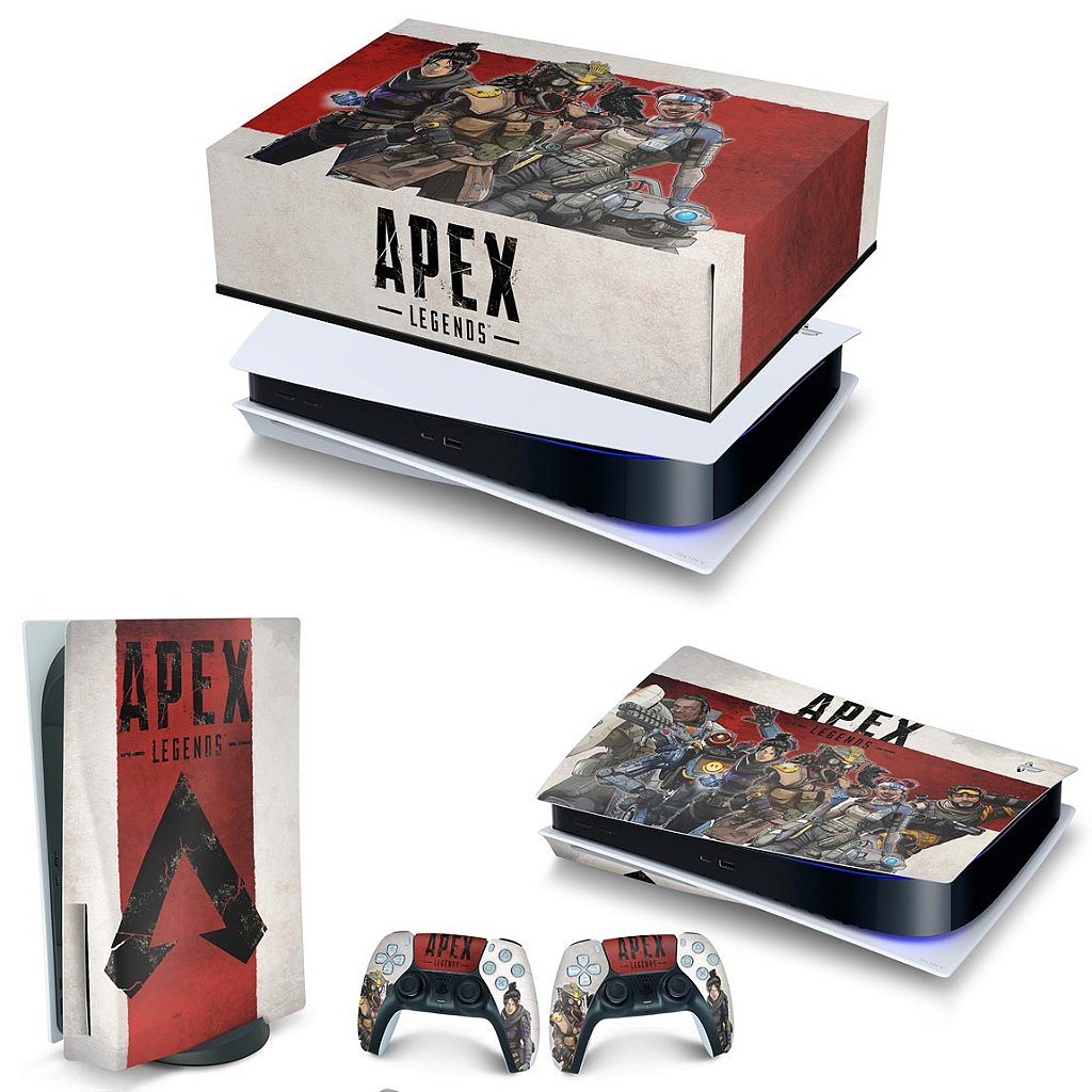 KIT Capa Anti Poeira e Skin Anti-Rage PS5 Fat Horizontal - Apex Legends