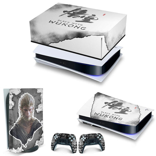 KIT Capa Anti Poeira e Skin Anti-Rage PS5 Fat Horizontal - Black Myth: Wukong