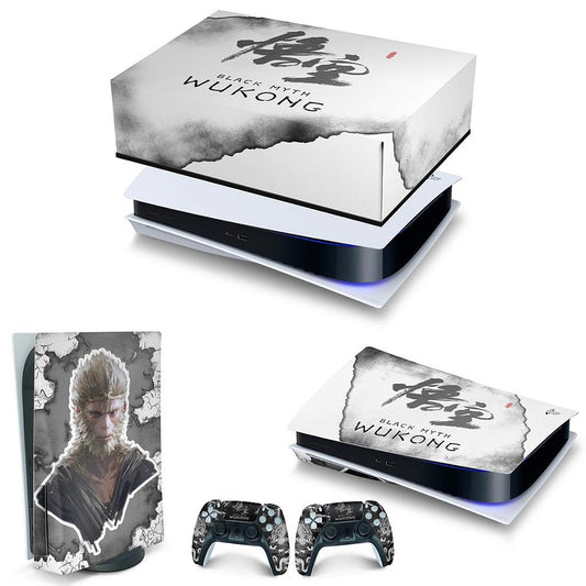 KIT Capa Anti Poeira e Skin Anti-Rage PS5 Fat Horizontal - Black Myth: Wukong
