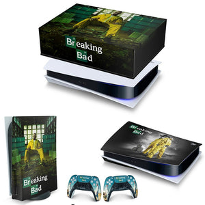 KIT Capa Anti Poeira e Skin Anti-Rage PS5 Fat Horizontal - Breaking Bad - Pop Arte Skins