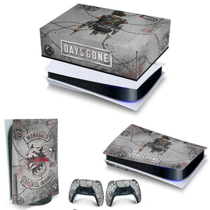 KIT Capa Anti Poeira e Skin Anti-Rage PS5 Fat Horizontal - Days Gone - Pop Arte Skins
