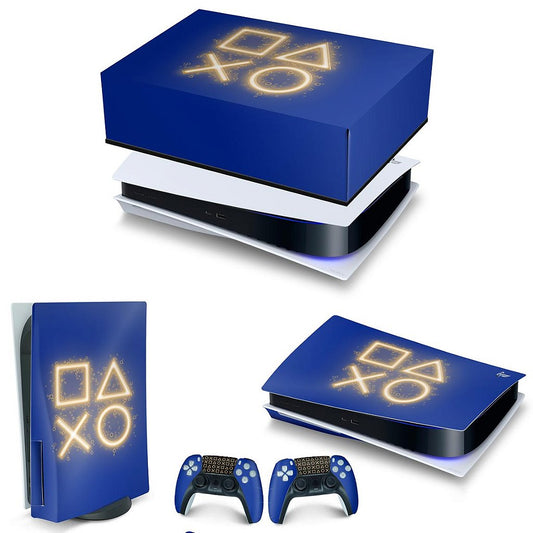 KIT Capa Anti Poeira e Skin Anti-Rage PS5 Fat Horizontal - Days Of Play Edição Limitada