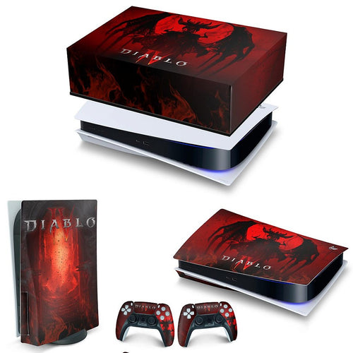KIT Capa Anti Poeira e Skin Anti-Rage PS5 Fat Horizontal - Diablo IV 4