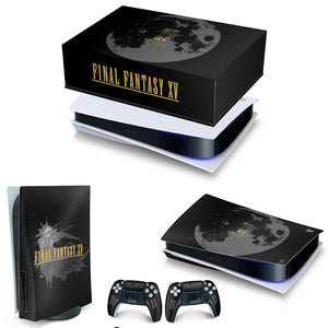 KIT Capa Anti Poeira e Skin Anti-Rage PS5 Fat Horizontal - Final Fantasy XV Bundle - Pop Arte Skins