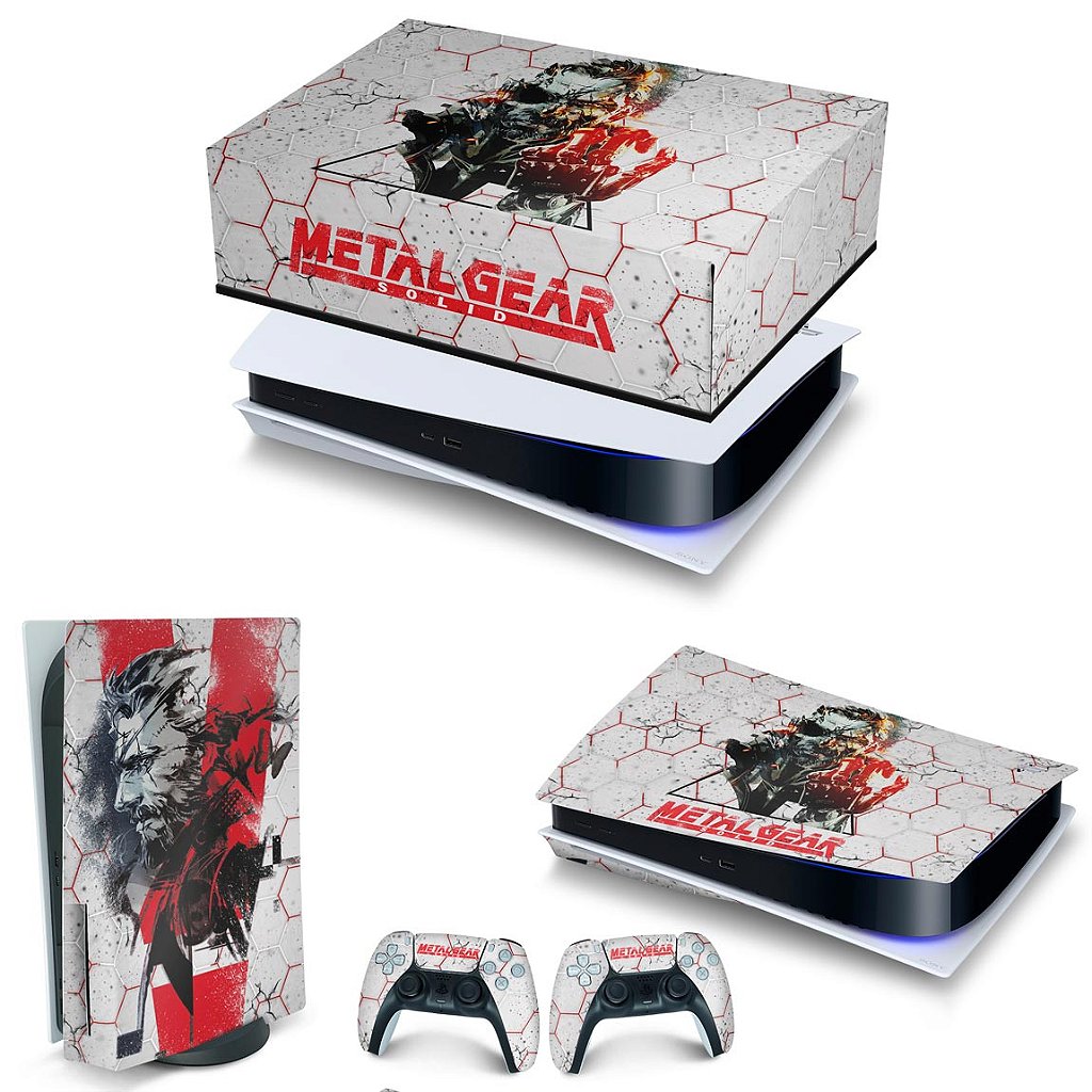 KIT Capa Anti Poeira e Skin Anti-Rage PS5 Fat Horizontal - Metal Gear Solid