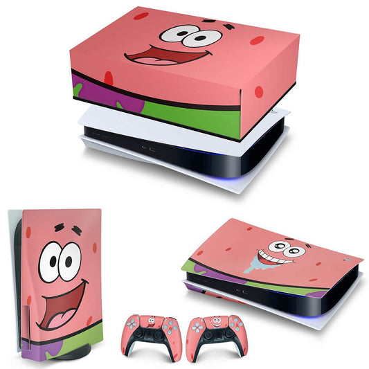 KIT Capa Anti Poeira e Skin Anti-Rage PS5 Fat Horizontal - Patrick