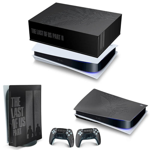 KIT Capa Anti Poeira e Skin Anti-Rage PS5 Fat Horizontal - Modelo 001