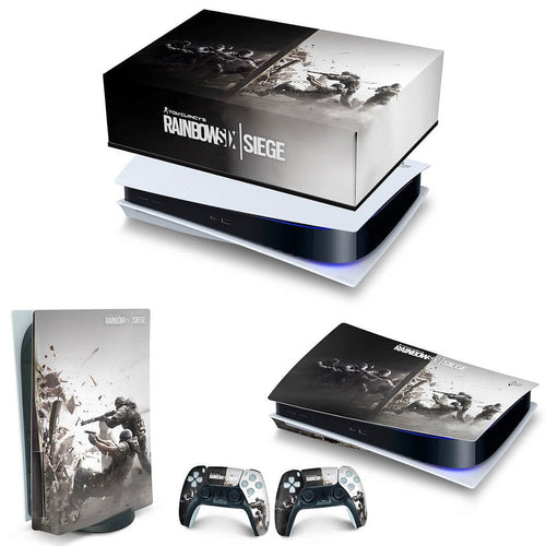 KIT Capa Anti Poeira e Skin Anti-Rage PS5 Fat Horizontal - Tom Clancy's Rainbow Six Siege