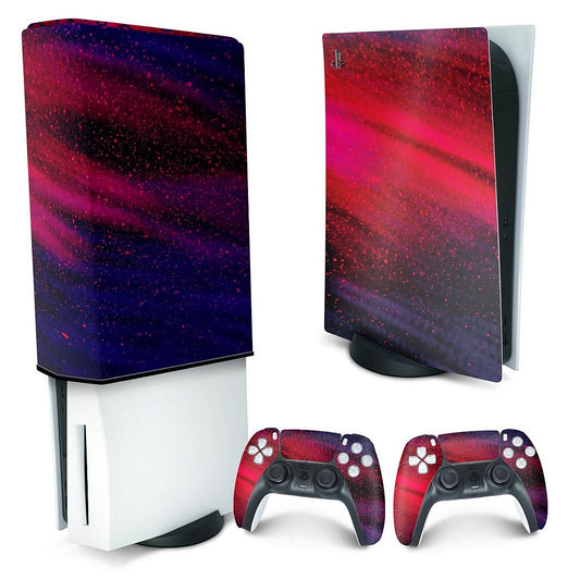 KIT Capa Anti Poeira e Skin Anti-Rage PS5 Fat Vertical - Abstrato #101