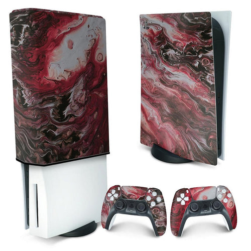 KIT Capa Anti Poeira e Skin Anti-Rage PS5 Fat Vertical - Abstrato #104