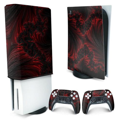 KIT Capa Anti Poeira e Skin Anti-Rage PS5 Fat Vertical - Abstrato #96