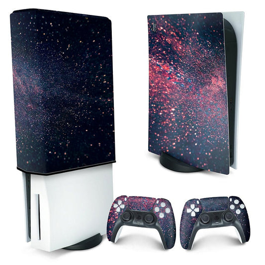 KIT Capa Anti Poeira e Skin Anti-Rage PS5 Fat Vertical - Abstrato #97