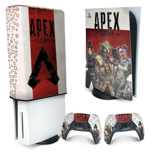 KIT Capa Anti Poeira e Skin Anti-Rage PS5 Fat Vertical - Apex Legends