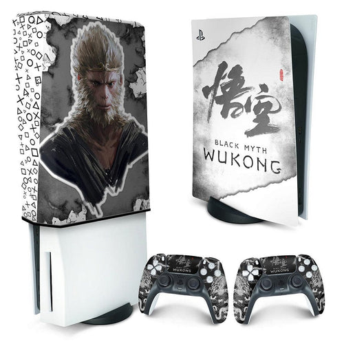 KIT Capa Anti Poeira e Skin Anti-Rage PS5 Fat Vertical - Black Myth: Wukong