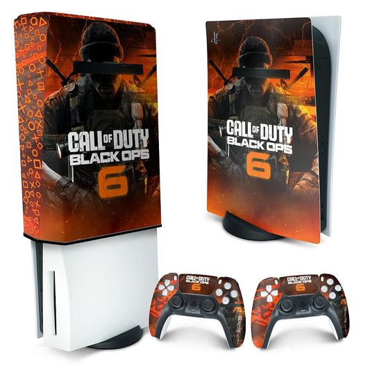 KIT Capa Anti Poeira e Skin Anti-Rage PS5 Fat Vertical - Call of Duty Black Ops 6