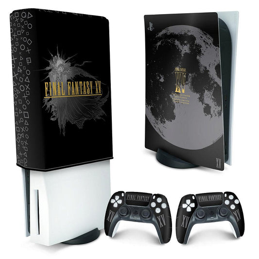 KIT Capa Anti Poeira e Skin Anti-Rage PS5 Fat Vertical - Final Fantasy XV Bundle