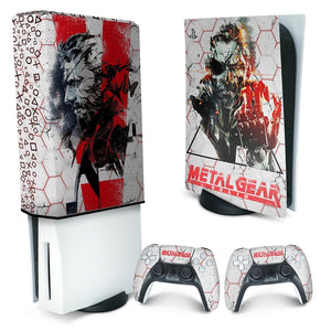 KIT Capa Anti Poeira e Skin Anti-Rage PS5 Fat Vertical - Metal Gear Solid - Pop Arte Skins