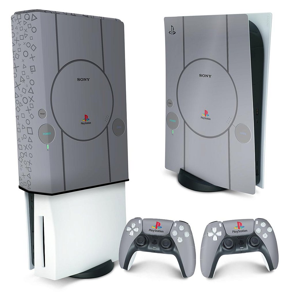 KIT Capa Anti Poeira e Skin Anti-Rage PS5 Fat Vertical - Sony Playstation 1