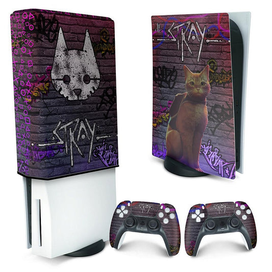 KIT Capa Anti Poeira e Skin Anti-Rage PS5 Fat Vertical - Stray