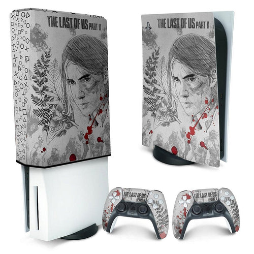 KIT Capa Anti Poeira e Skin Anti-Rage PS5 Fat Vertical - Modelo 107