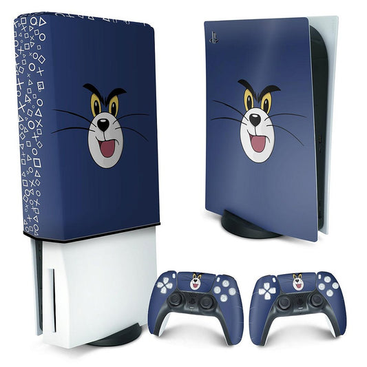 KIT Capa Anti Poeira e Skin Anti-Rage PS5 Fat Vertical - Tom